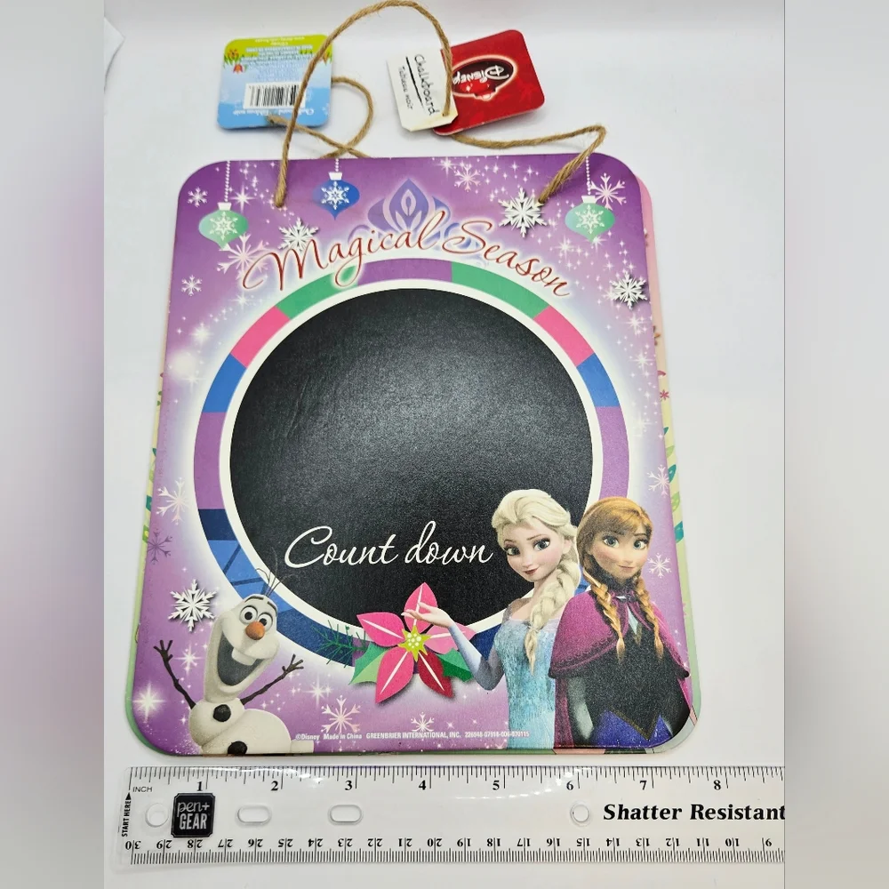 2 Disney Frozen Anna and Elsa Children's Hanging Chalkboards with tags‎